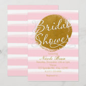 VRIJGEZELLENFEEST Roze goudolie Waterverf Kaart (Voorkant / Achterkant)