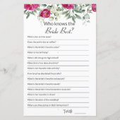 Vrijgezellenfeest Roze Hoe goed ken je Game (Voorkant)