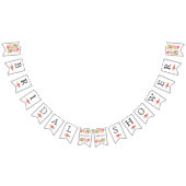 Vrijgezellenfeest roze-koraal wilde bloemen bruilo vlaggetjes (Alle)