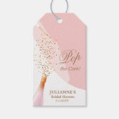 Vrijgezellenfeest Roze Kwarts Favoriet Cadeaulabel (Voorkant)