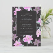 VRIJGEZELLENFEEST | Roze Lily Kaart (Staand voorkant)