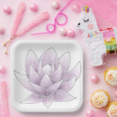 Vrijgezellenfeest Roze Lotus Papieren Bordje (Feest)