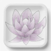 Vrijgezellenfeest Roze Lotus Papieren Bordje (Voorkant)