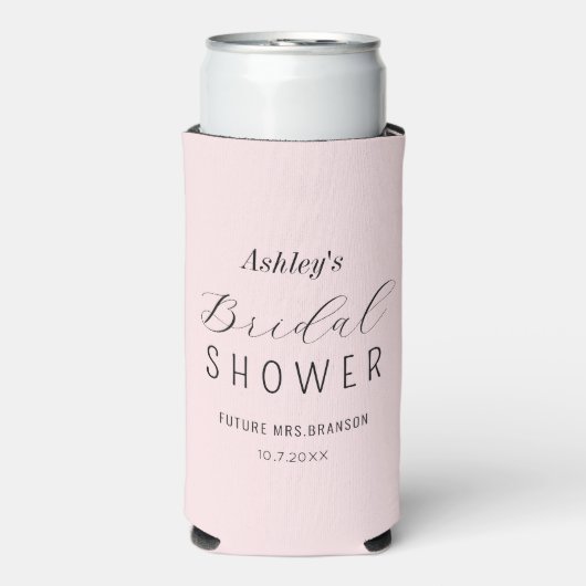 Vrijgezellenfeest Roze - minimalistisch Seltzer Blikjeskoeler (Seltzer Voorkant)