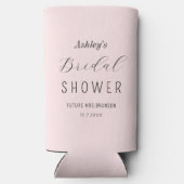 Vrijgezellenfeest Roze - minimalistisch Seltzer Blikjeskoeler (Achterkant)