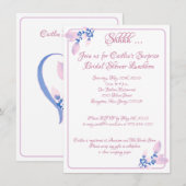 Vrijgezellenfeest, roze omlijnde Waterverf Kaart (Voorkant / Achterkant)