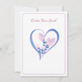 Vrijgezellenfeest, roze omlijnde Waterverf Kaart (Achterkant)