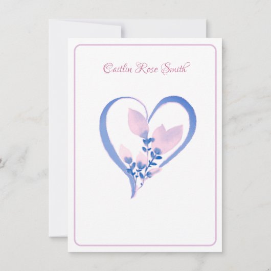 Vrijgezellenfeest, roze omlijnde Waterverf Kaart (Achterkant)