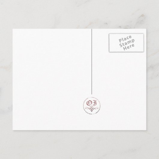 vrijgezellenfeest: Roze Paisley : Uitnodiging Briefkaart (Achterkant)