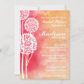 Vrijgezellenfeest Roze Perzische Ombre Trees Kaart (Voorkant)