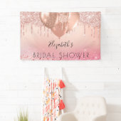 Vrijgezellenfeest roze roze roos goud glitter meis spandoek (Insitu)