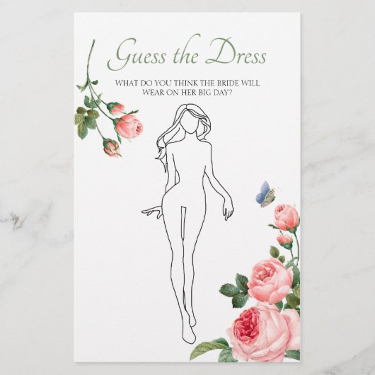 Vrijgezellenfeest roze rozen rozen raden de dress  flyer (Voorkant)