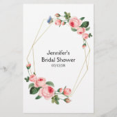 Vrijgezellenfeest roze rozen rozen raden de dress  flyer (Achterkant)