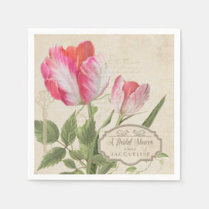 Vrijgezellenfeest Roze  Script Parrot Tulip Art Servetten