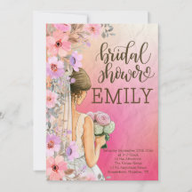 Vrijgezellenfeest roze sinaasappel waterverf typog