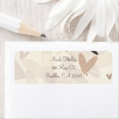 Vrijgezellenfeest Roze & Taupe Hearts Uitnodiging Etiket (Insitu)