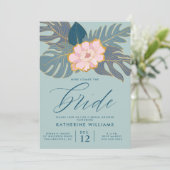 VRIJGEZELLENFEEST | Roze tropische Lily Floral Kaart (Staand voorkant)