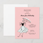 vrijgezellenfeest Roze uitnodiging (Voorkant / Achterkant)