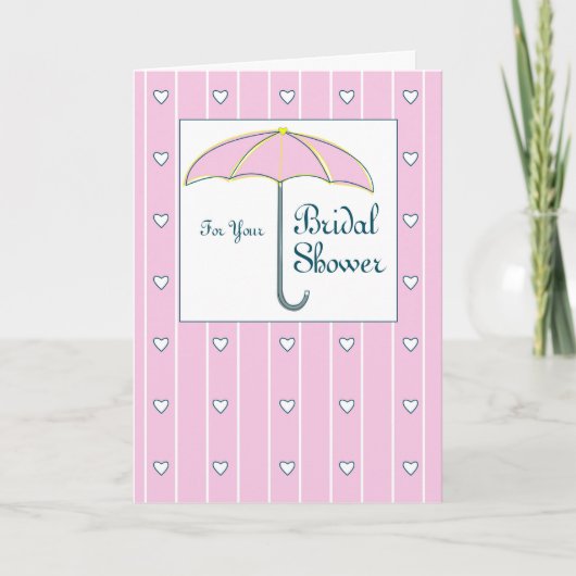 Vrijgezellenfeest Roze Umbrella Bedankkaart (Voorkant)