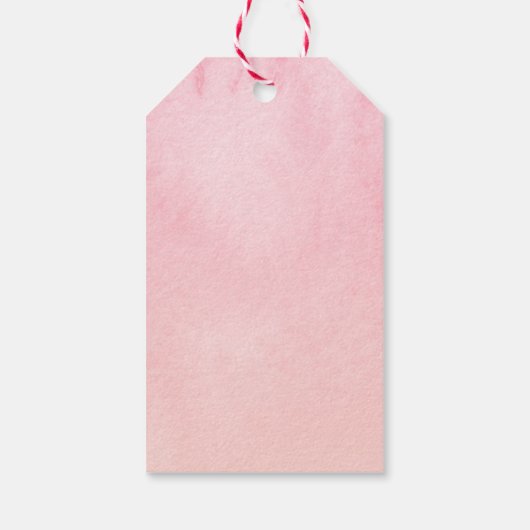 Vrijgezellenfeest Roze Waterverf Bloemen Dank u Cadeaulabel (Achterkant)