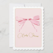 Vrijgezellenfeest Roze Waterverf Bow Schattige Kaart (Achterkant)