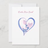 Vrijgezellenfeest, roze Waterverf Kaart (Achterkant)