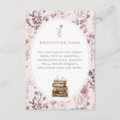 Vrijgezellenfeest roze Wildflower, aanpasbaar Informatiekaartje (Voorkant)