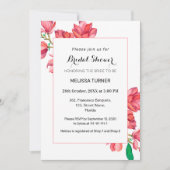 Vrijgezellenfeest Roze Witte Bloemen Magnolia Kaart (Voorkant)