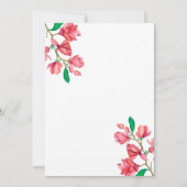 Vrijgezellenfeest Roze Witte Bloemen Magnolia Kaart (Achterkant)