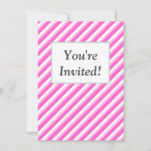 Vrijgezellenfeest roze witte strepen Aangepaste ui Kaart (Voorkant)
