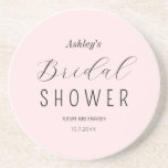 Vrijgezellenfeest roze zwart beeld zandsteen onderzetter<br><div class="desc">Blush Roze Vrijgezellenfeest Stone Onderzetter met elegant typografiescript. Meer producten met dit ontwerp staan in het collectie hieronder.</div>