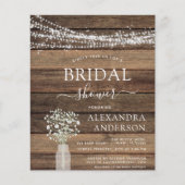 Vrijgezellenfeest Rustic Baby's borstverlichting Flyer (Voorkant)