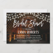 Vrijgezellenfeest Rustic Barn Wedding String Light Kaart (Voorkant)