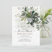 Vrijgezellenfeest Rustic Blue Gum Eucalyptus Kaart (Staand voorkant)