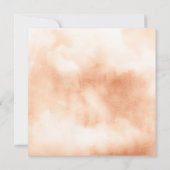 Vrijgezellenfeest "Rustic Earthy Soft Peach Floral Kaart (Achterkant)