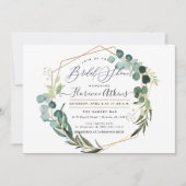 Vrijgezellenfeest Rustic Eucalyptus Greenery Kaart (Voorkant)