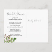 Vrijgezellenfeest "Rustic Floral Flowers" Uitnodiging Briefkaart (Achterkant)