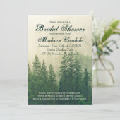 Vrijgezellenfeest "Rustic Mountain Forest Pine Tre Kaart (Staand voorkant)