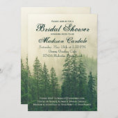 Vrijgezellenfeest "Rustic Mountain Forest Pine Tre Kaart (Voorkant / Achterkant)