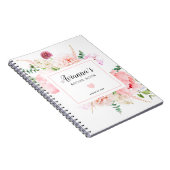 Vrijgezellenfeest Rustic Pink Peony Notitieboek (Rechterzijde)
