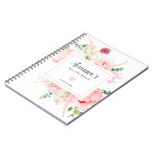 Vrijgezellenfeest Rustic Pink Peony Notitieboek (Linkerzijde)