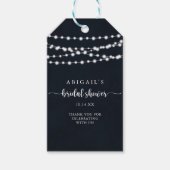 Vrijgezellenfeest Rustic String Lights Cadeaulabel (Voorkant)