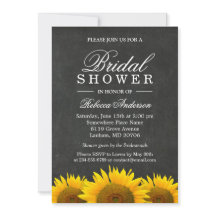 Vrijgezellenfeest Rustic Sunflower Black Chalkboar
