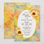 Vrijgezellenfeest Rustic Sunflower Floral Kaart (Voorkant / Achterkant)