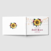 Vrijgezellenfeest Rustic Sunflower String Lights Gastenboek (Volledig)
