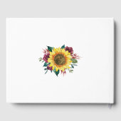 Vrijgezellenfeest Rustic Sunflower String Lights Gastenboek (Achterkant)