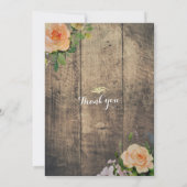 Vrijgezellenfeest Rustic Wood Floral String Lights Kaart (Achterkant)