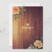 Vrijgezellenfeest Rustic Wood Floral String Lights Kaart (Achterkant)