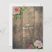 Vrijgezellenfeest Rustic Wood Floral String Lights Kaart (Achterkant)