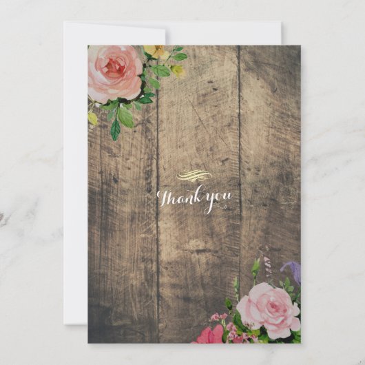 Vrijgezellenfeest Rustic Wood Floral String Lights Kaart (Achterkant)